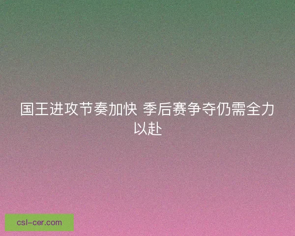国王进攻节奏加快 季后赛争夺仍需全力以赴